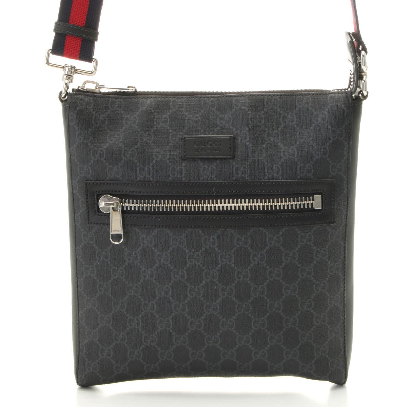 GUCCI グッチ GGスプリーム ショルダーバッグ ブラック PVC/レザー