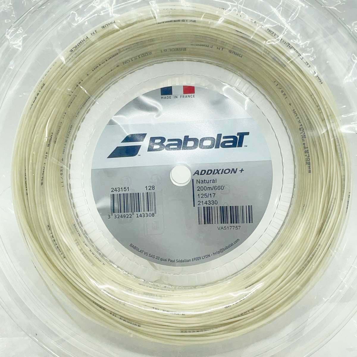 【未使用】バボラ ADDIXION＋ 125 硬式 テニス ストリング ガット アディクションプラス 200m ロール ナチュラル 243151 BABOLAT 1.25mm 13,870円