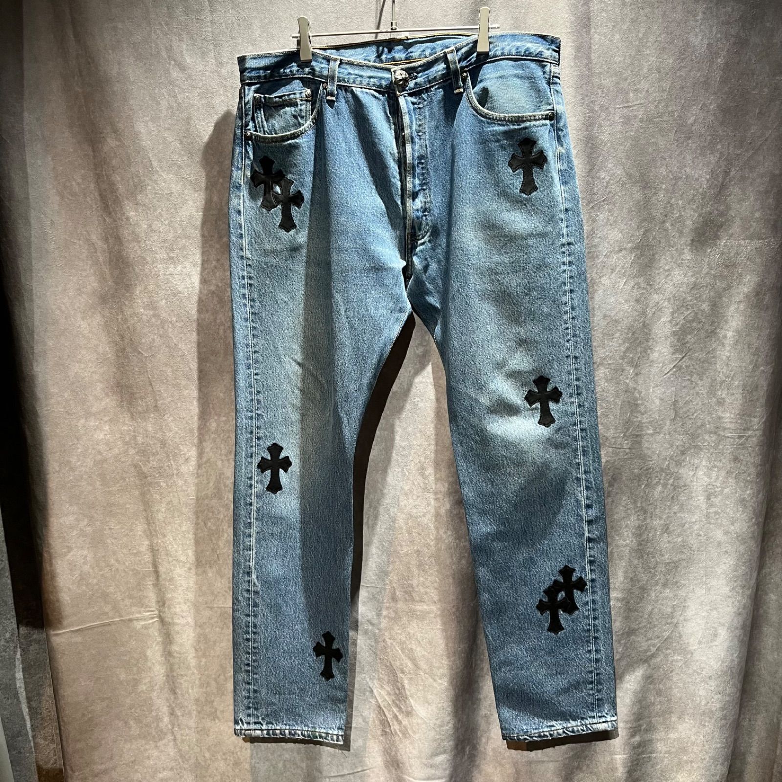 クロムハーツ デニムパンツ リーバイス501 クロスパッチ インディゴ