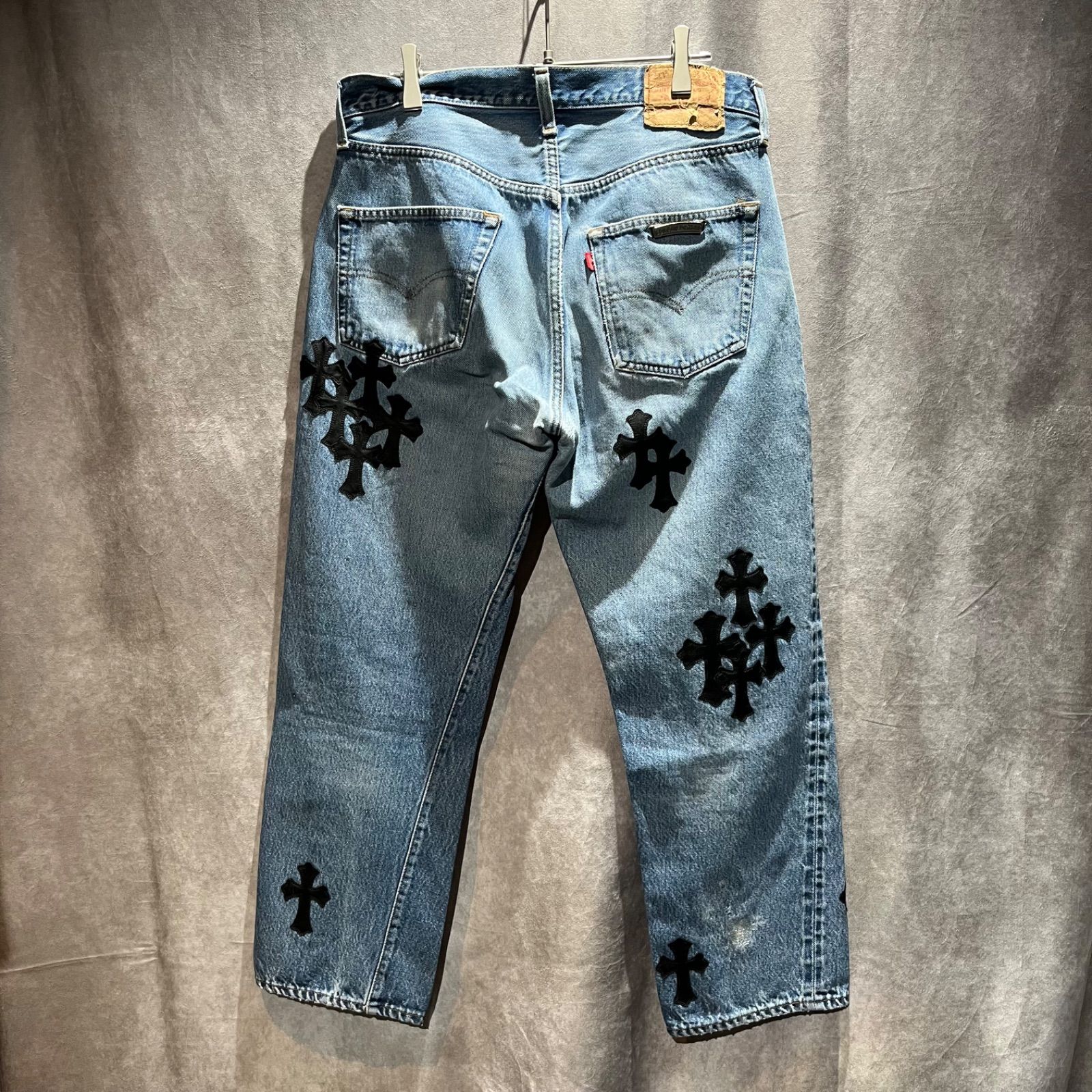クロムハーツ リーバイス デニムパンツ 501 クロスパッチ アイスブルー