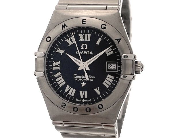 OMEGA オメガ コンステレーション ミレニアム 1594.50 腕時計 ステンレススチール ブラック 自動巻き レディース【中古】472 81,312円