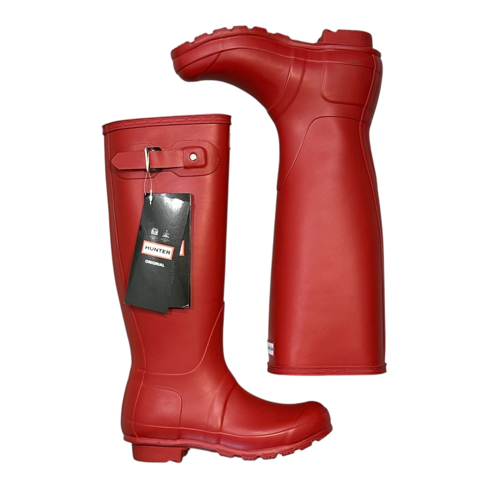 HUNTER(ハンター) Long Rubber Boots ロング ラバー ブーツ UK4 レッド