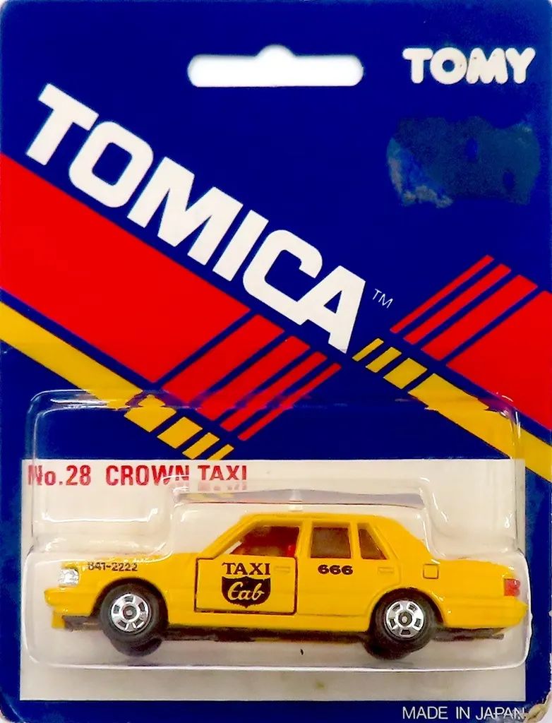 【中古】ミニカー 1/65 トヨタクラウンタクシー TAXICab(イエロー/日本製/海外向け/ブリスターパック) 「トミカ No.28」