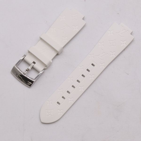 袋付 ルイヴィトン 純正ベルト ホワイトカラー 21mm用 メンズ腕時計 0848100 7NBT NAM