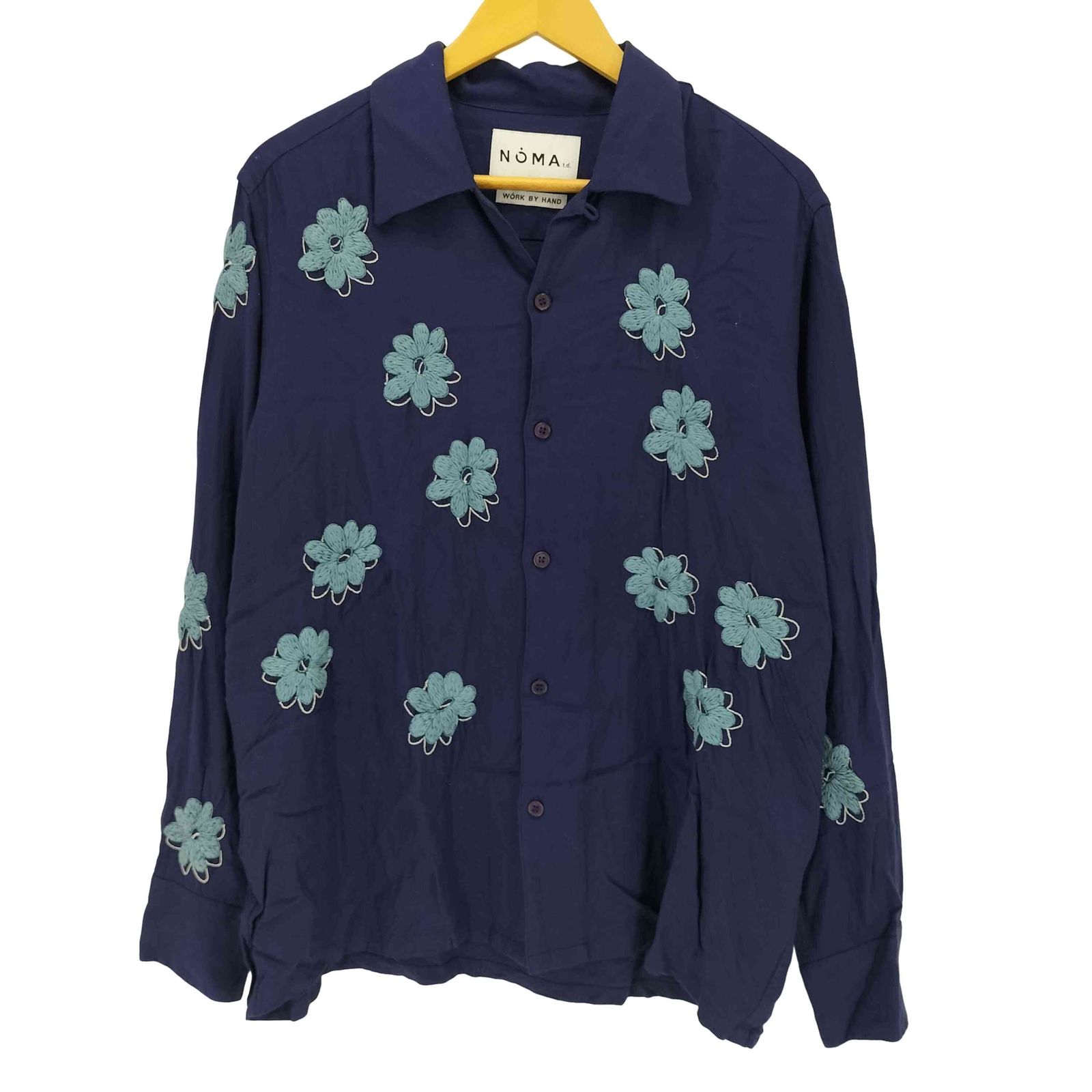 ノーマティーディー NOMA t.d. Floral Hand Embroidery Shirt 刺繍