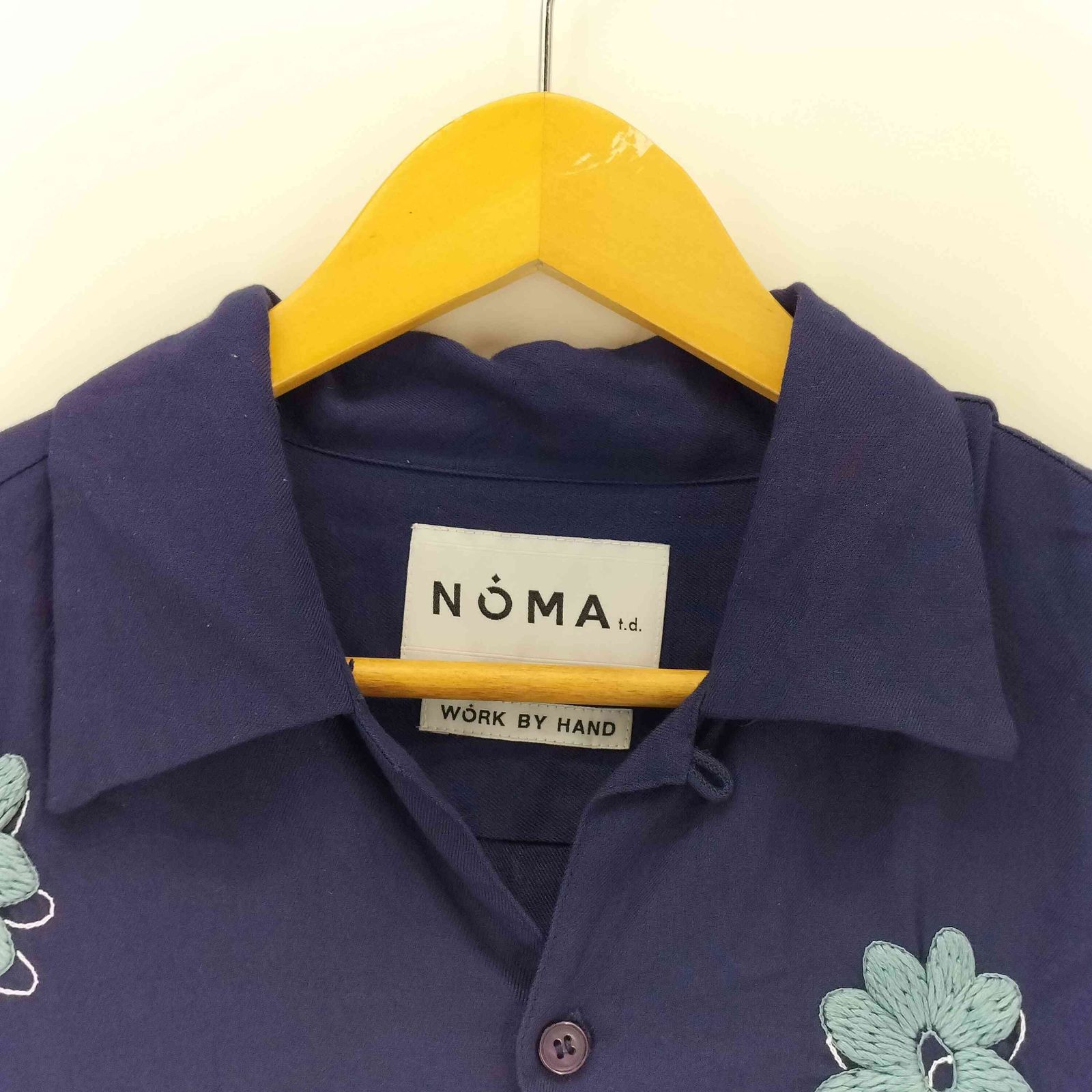 ノーマティーディー NOMA t.d. Floral Hand Embroidery Shirt 刺繍