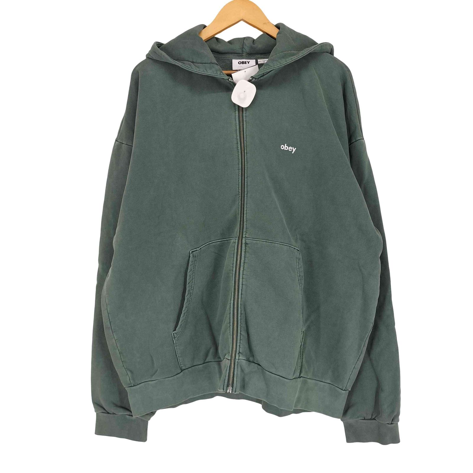 オベイ OBEY LOWERCASE PIGMENT ZIP HOOD メンズ  XL