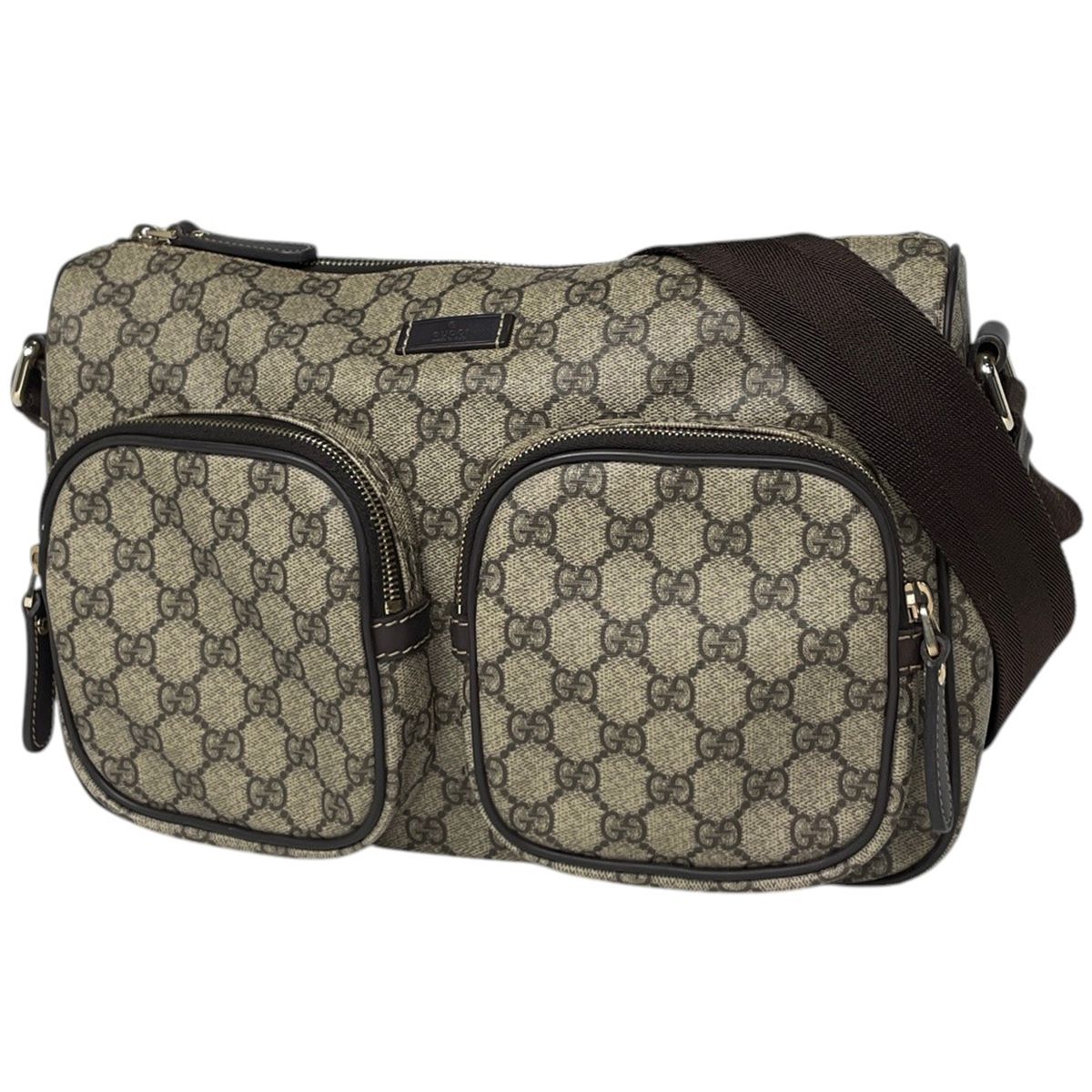 グッチ GUCCI ショルダーバッグ GG柄 コーティングキャンバス ブラウン