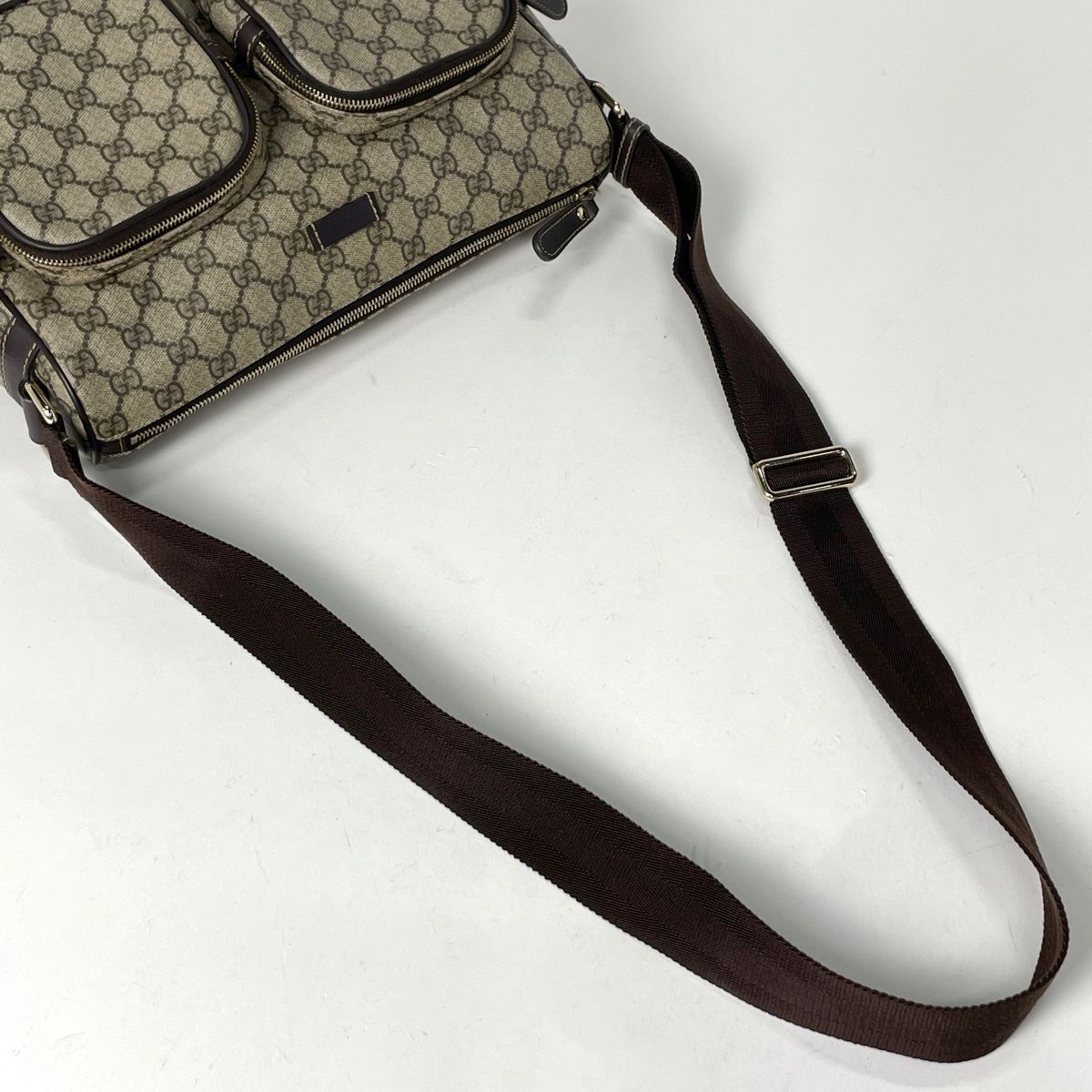 グッチ GUCCI ショルダーバッグ GG柄 コーティングキャンバス ブラウン
