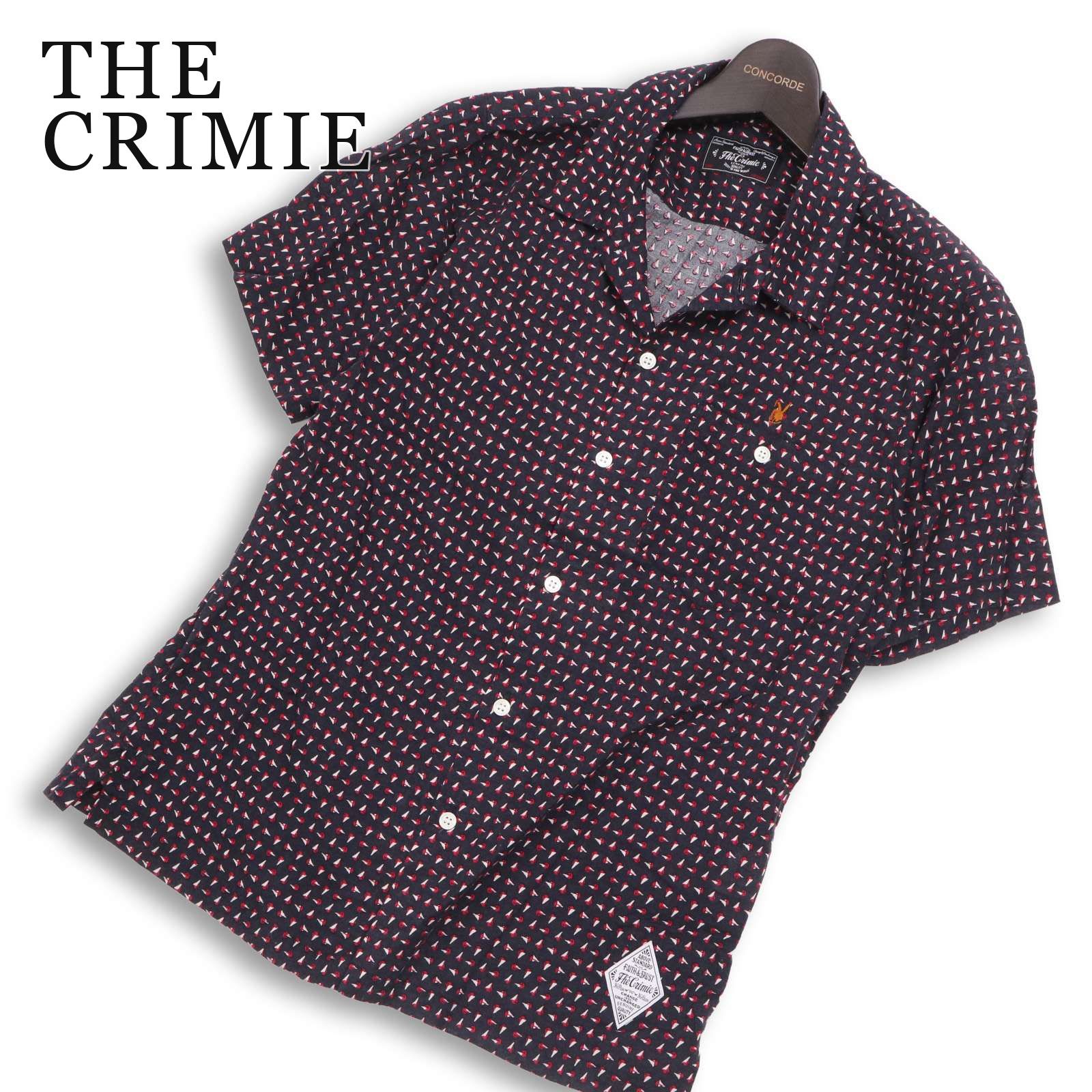 THE CRIMIE クライミー 春夏☆ 半袖 総柄 刺繍 シャツ 日本製 Sz.M