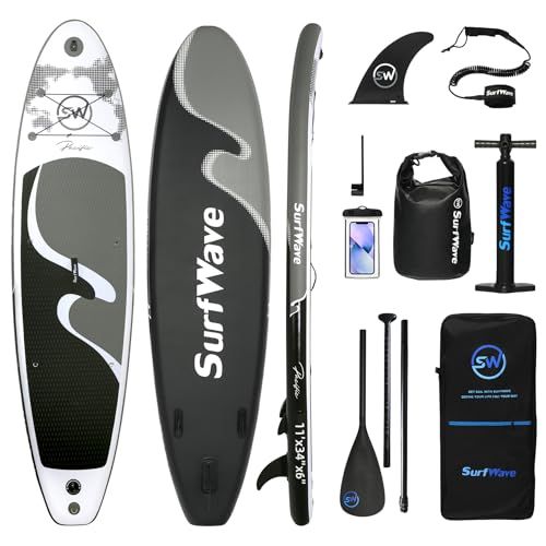 Surfwave パドルボード サップボード スタンドアップパドルボード 大人3~4人乗り 増強PVC 高密度素材 サイドカバー×2 耐高温 耐低温 海水に強い 空気漏れテスト 気圧安定テスト