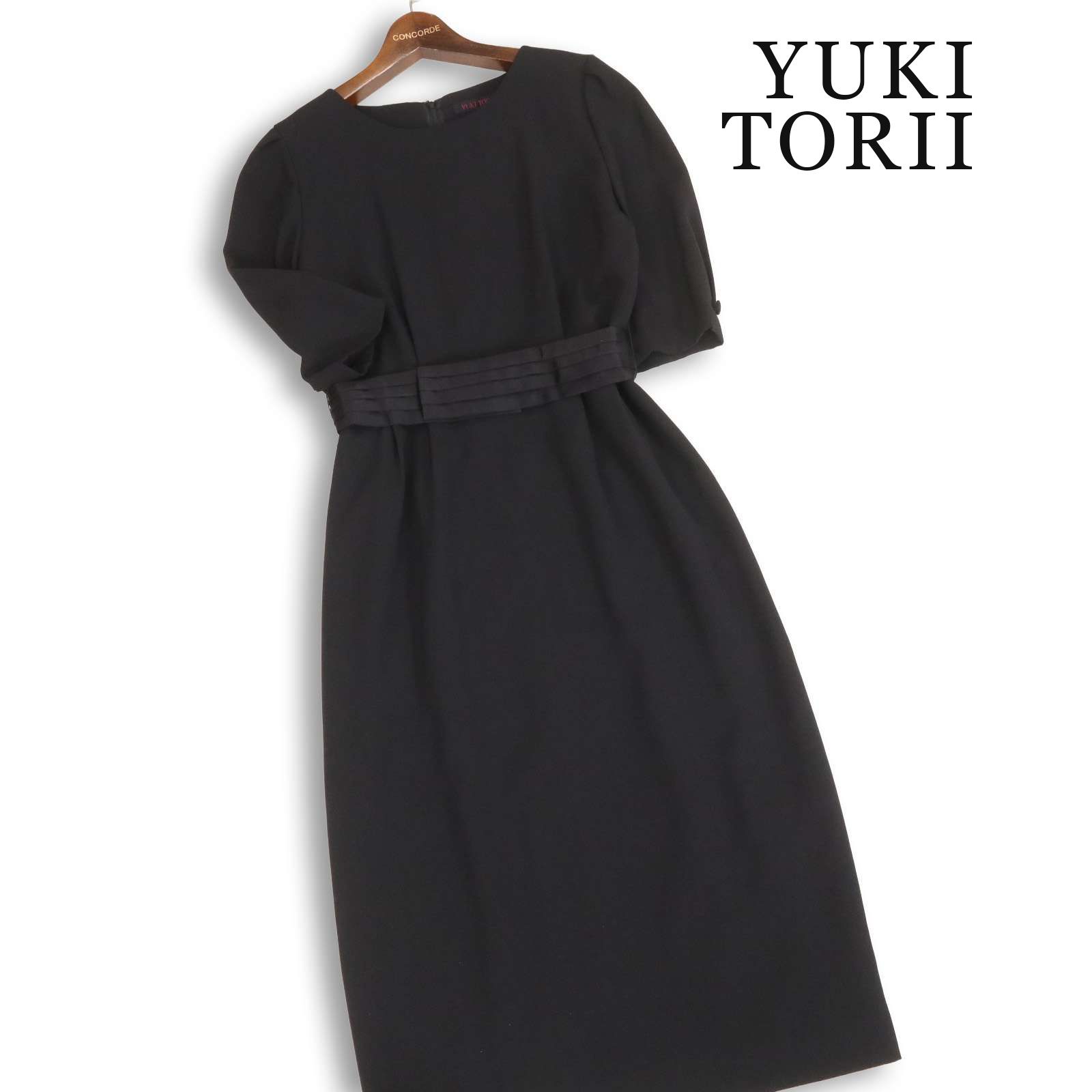 YUKI TORII ユキトリイ 昭和ドレス 春夏☆ ウエスト切替 5分袖 ロング