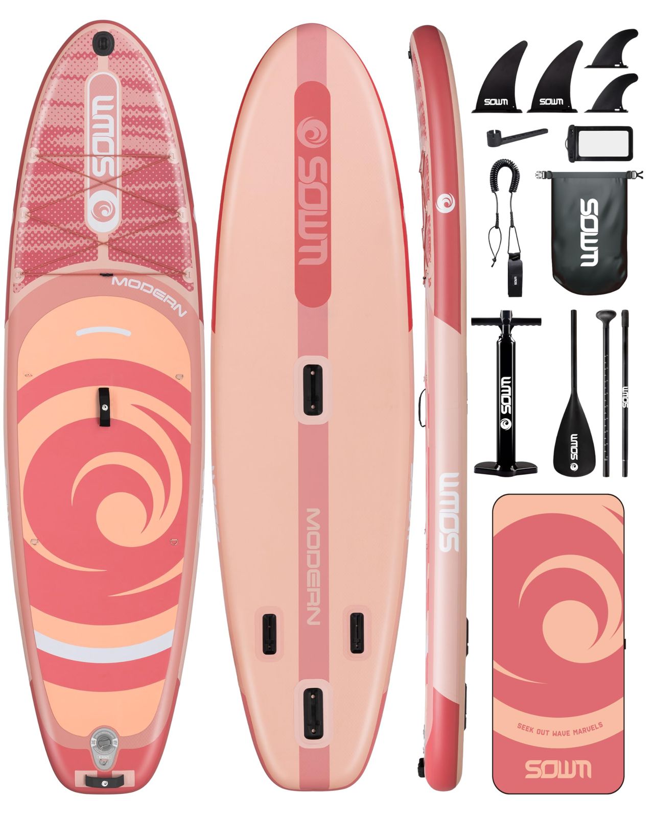 Sowm インフレータブル スタンドアップ パドルボード, 10'.6''*33''幅