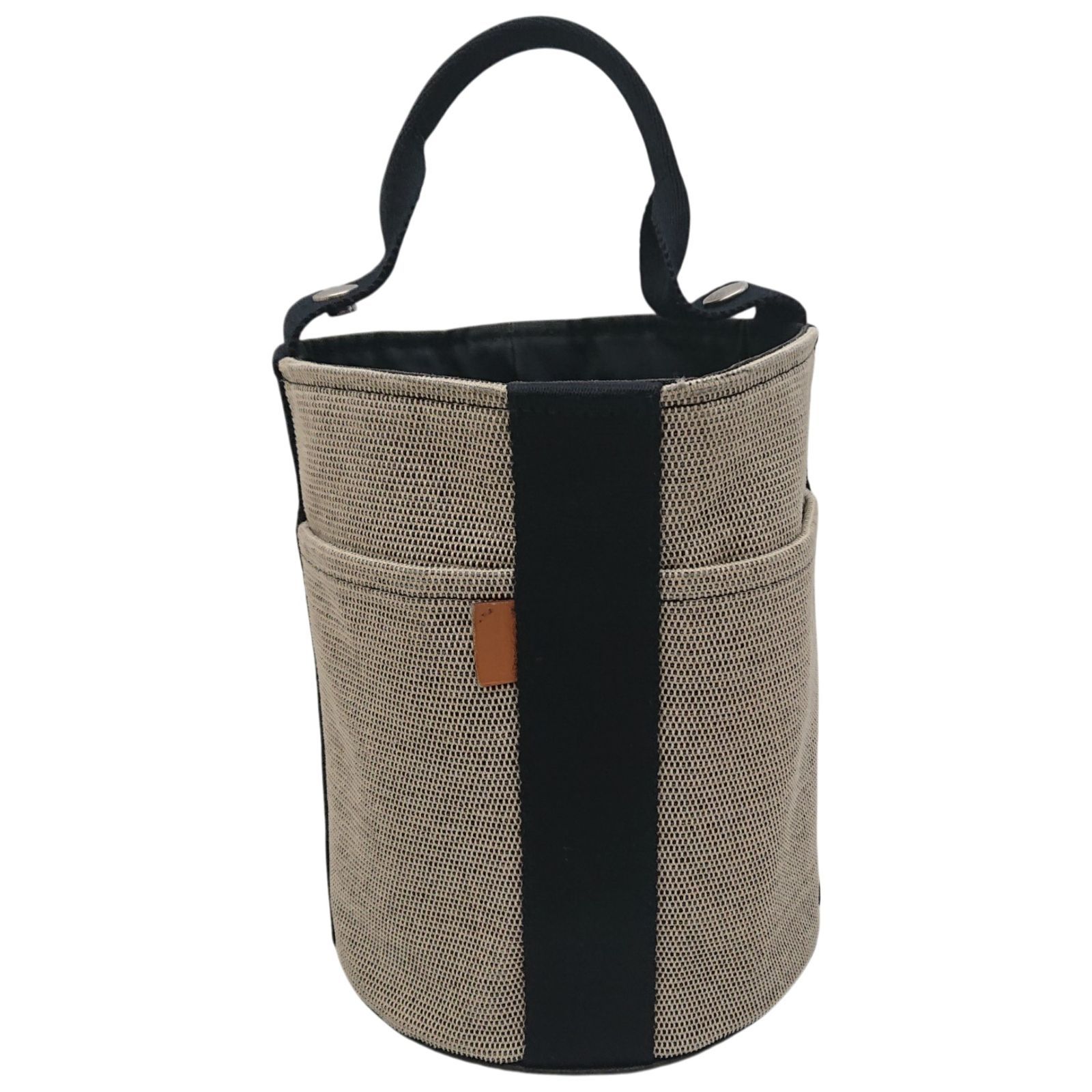 美品】HERMES エルメス サクソーPM ハンドバッグ グレー系 ブラック
