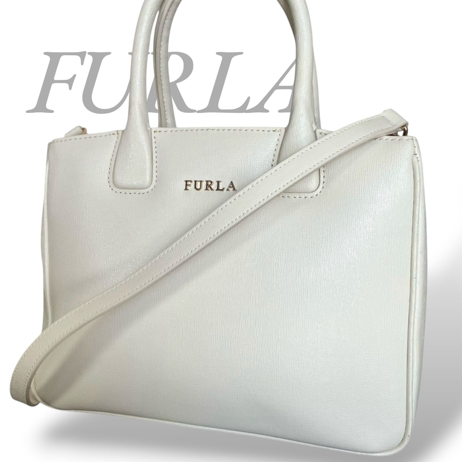 MY0953】FURLA フルラ 2way ショルダーバッグ ハンドバッグ PVCレザー