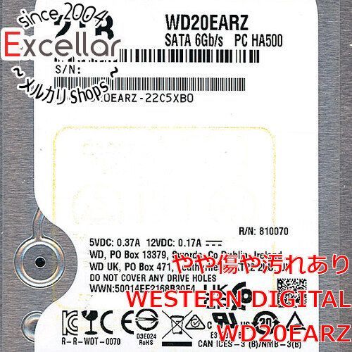 [bn:18] Western Digital HDD　WD20EARZ　2TB SATA600 5400　8000～9000時間以内