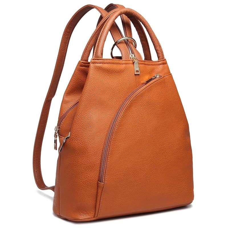 【新品】 [グッシオ ベーシック] 3way リュック レディース 軽量 ショルダーバッグ 手提げ バックパック レザー 大人 通勤 リュック 120406(キャメル) 0