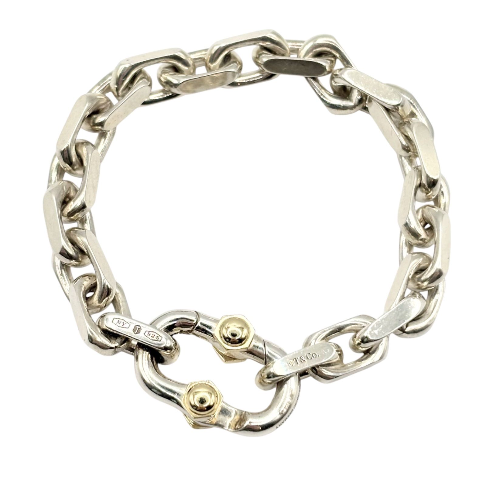 Tiffany & Co. Makers チェーンブレスレット 希少】 TIFFANY&Co. ティファニー MAKERS メイカーズ ワイド チェーン
