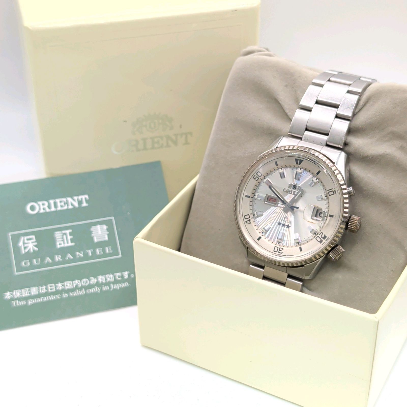 ORIENT EM00-C3 King Master Automatic Men's Round Silver Dial 21 Jewels Y2K Orient King Master Watch Automatic Mens Round Silver Dial 21 Stones Vintage Working Item