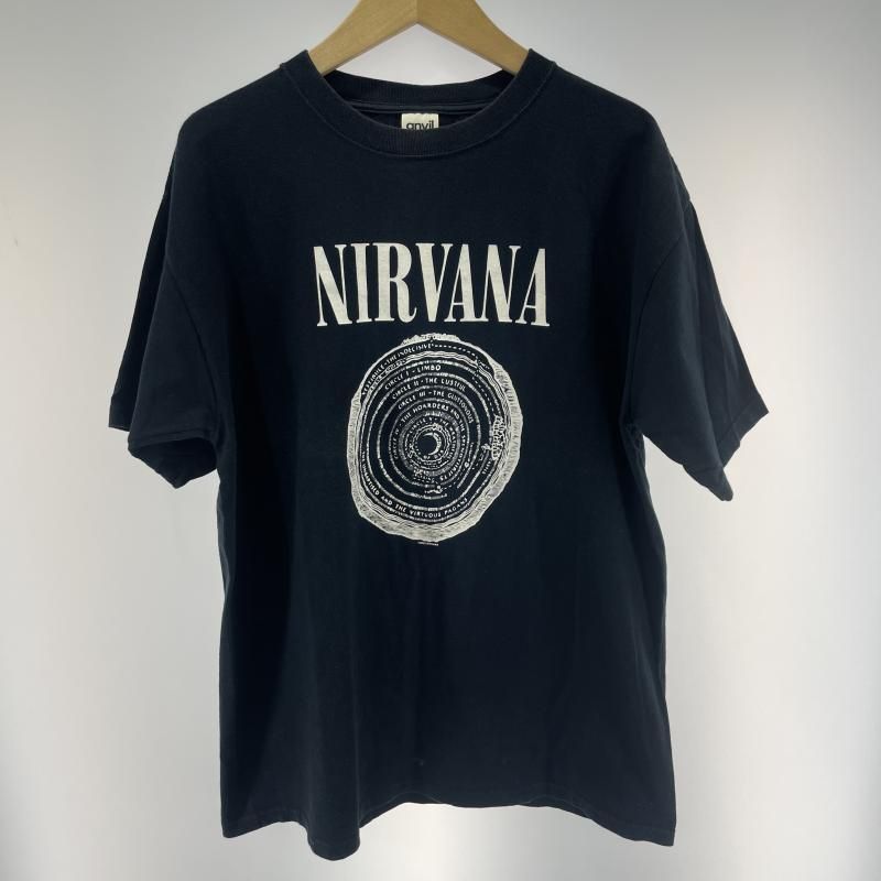 中古】00s NIRVANA Vestibule 両面プリントTシャツ ブラック サイズL