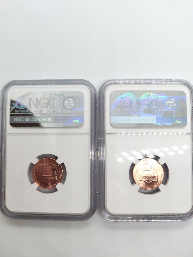 2点セット】NGC MS66 RD 2025 P&D リンカーンシールドセント ペニー