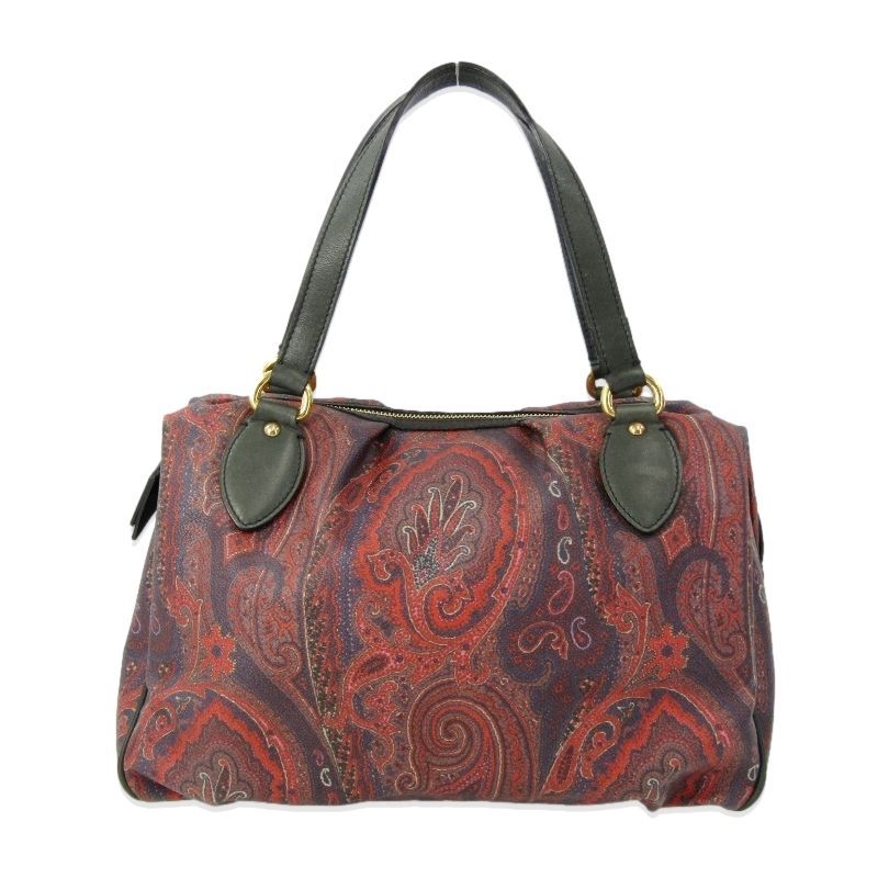 ETRO エトロ ミニボストンバッグ ペイズリー柄 PVC イタリア製