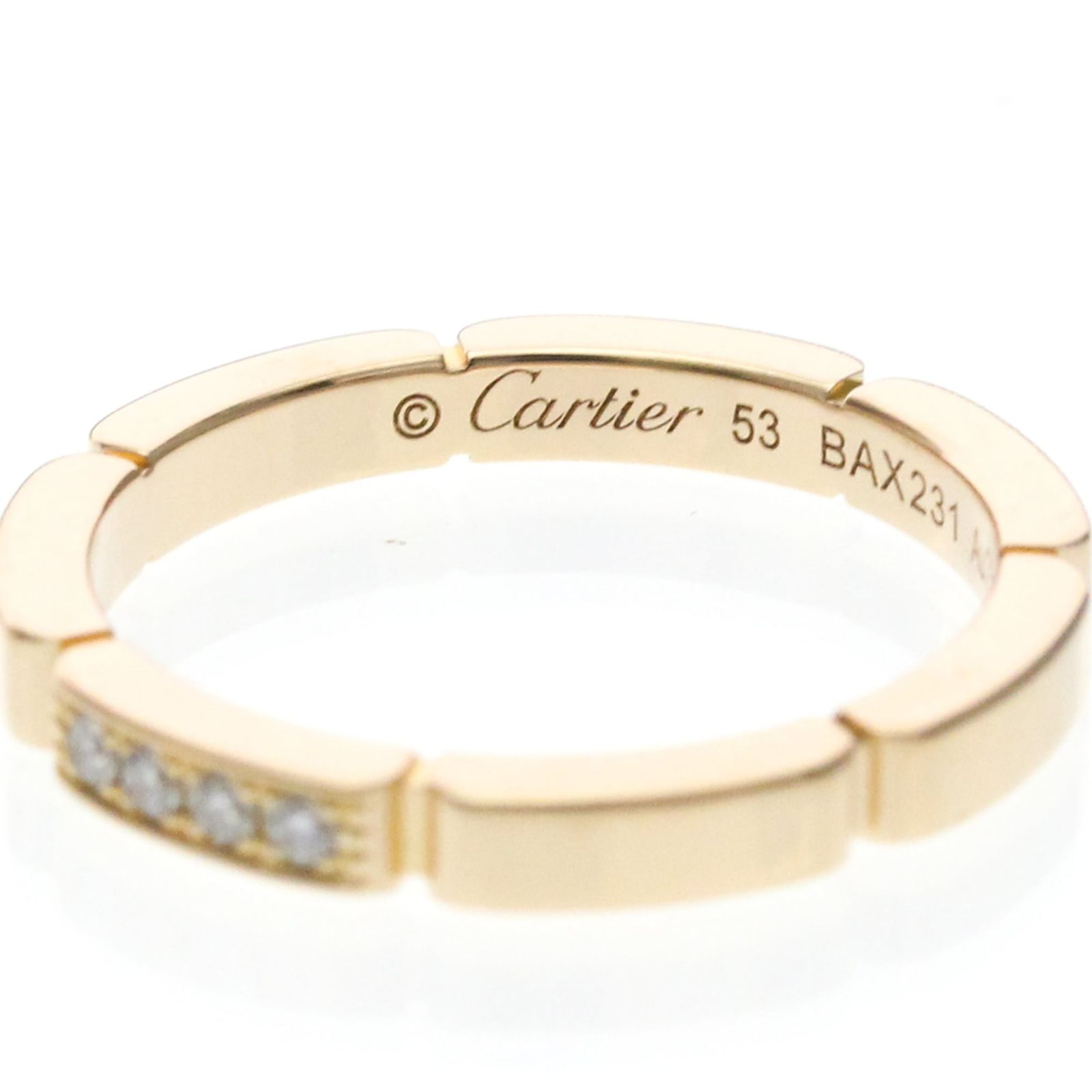 カルティエ(Cartier) マイヨン パンテール リング 4P ダイヤモンド K18