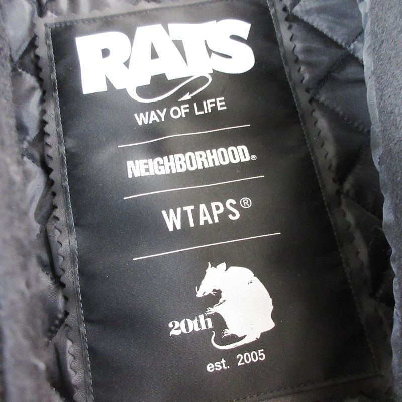 未使用 RATS × NEIGHBORHOOD × WTAPS ラッツ 20th LEATHER X MELTON