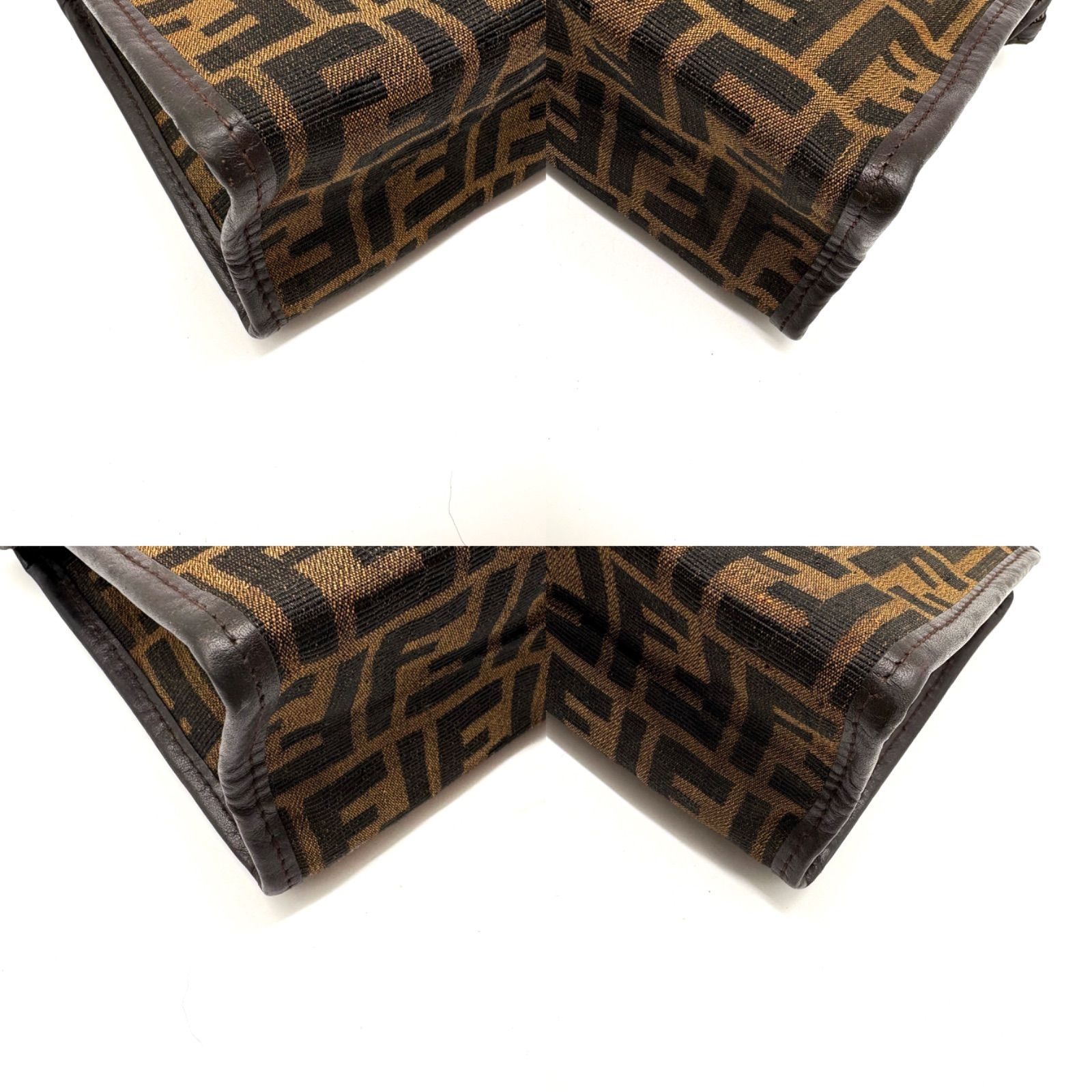 美品 フェンディ クラッチバッグ ズッカ柄 ブラウン Y2K archive FENDI Vintage Zucca Pattern Clutch Bag Pouch Brown フェンディ