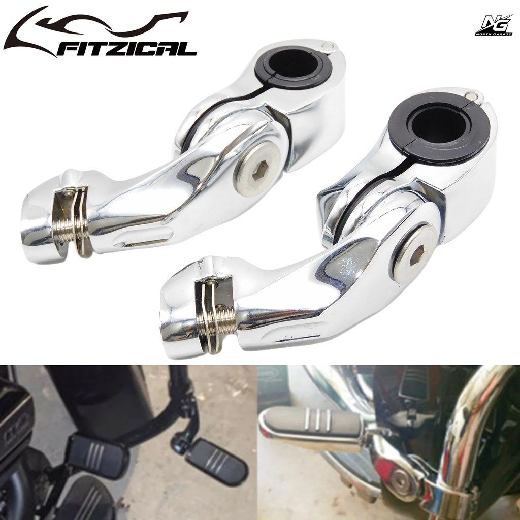 オートバイ用 32mm 1-1/4インチ ハイウェイ クラッシュバー ペグ ショート フットペグ クランプ エンジンガード マウント ハーレー スポー
