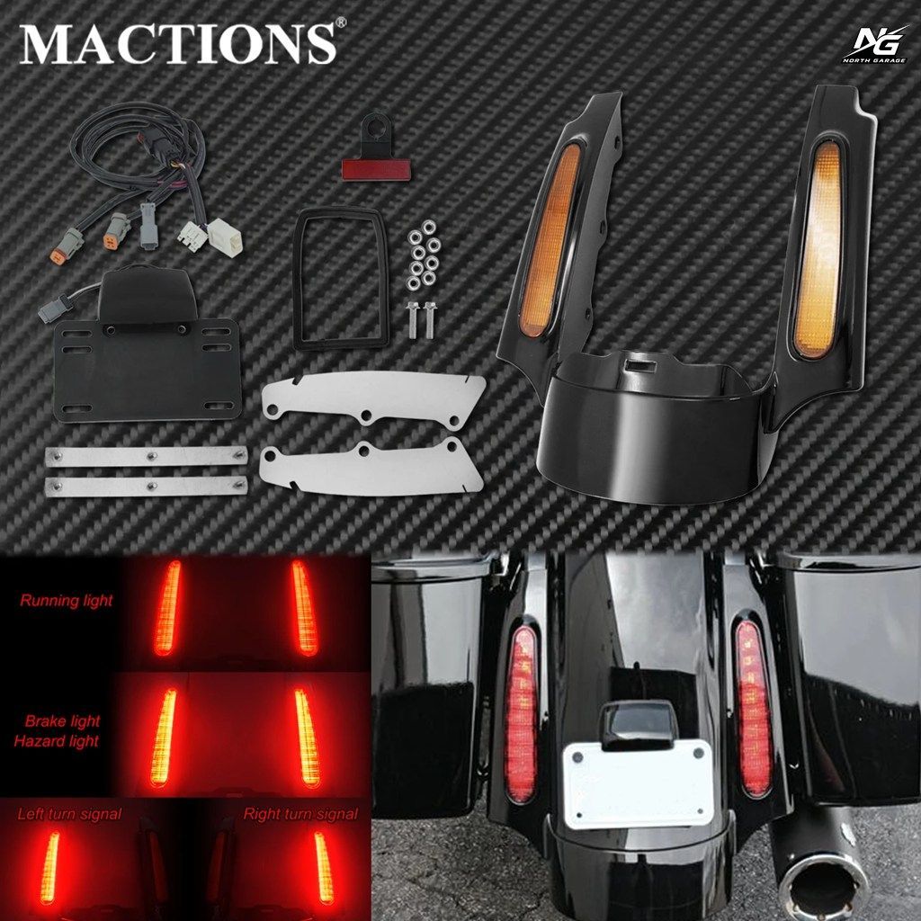 オートバイ用リアフェンダーエクステンションフェイシア ハーレーツーリング ロードキング ストリート エレクトラグライド FLHR FLHX FLHT