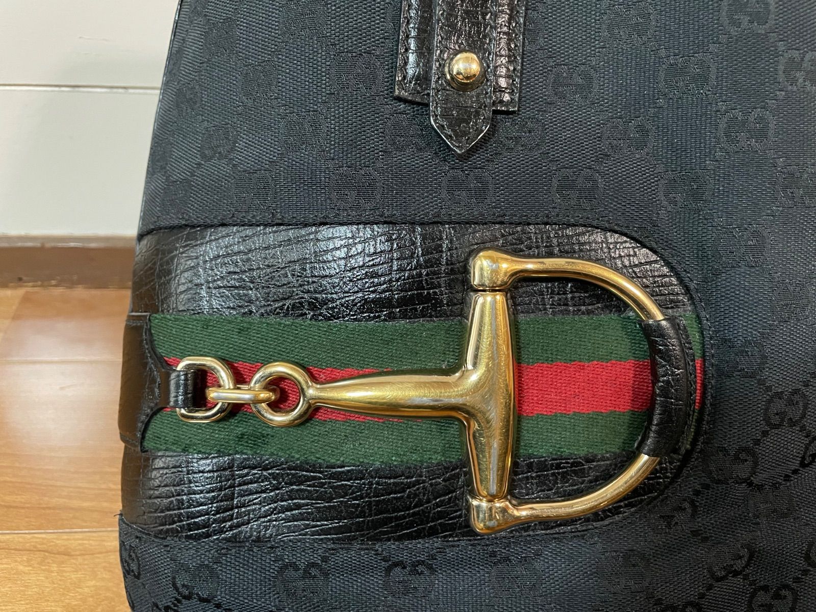 GUCCI グッチ ホースビット シェリーライン GGキャンバス トートバッグ