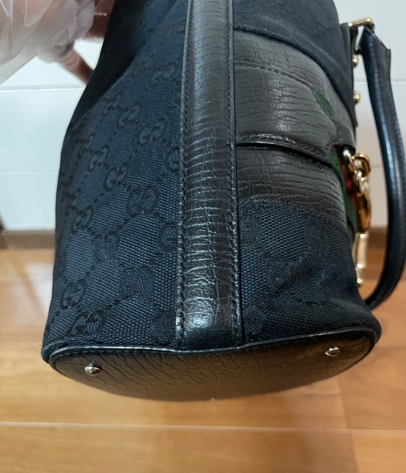GUCCI グッチ ホースビット シェリーライン GGキャンバス トートバッグ