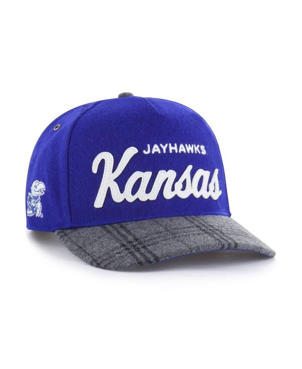 47 ブランド メンズ アクセサリー 帽子 47 Brand Mens and Womens Royal Kansas Jayhawks Windowpane Plaid Collection Hit
