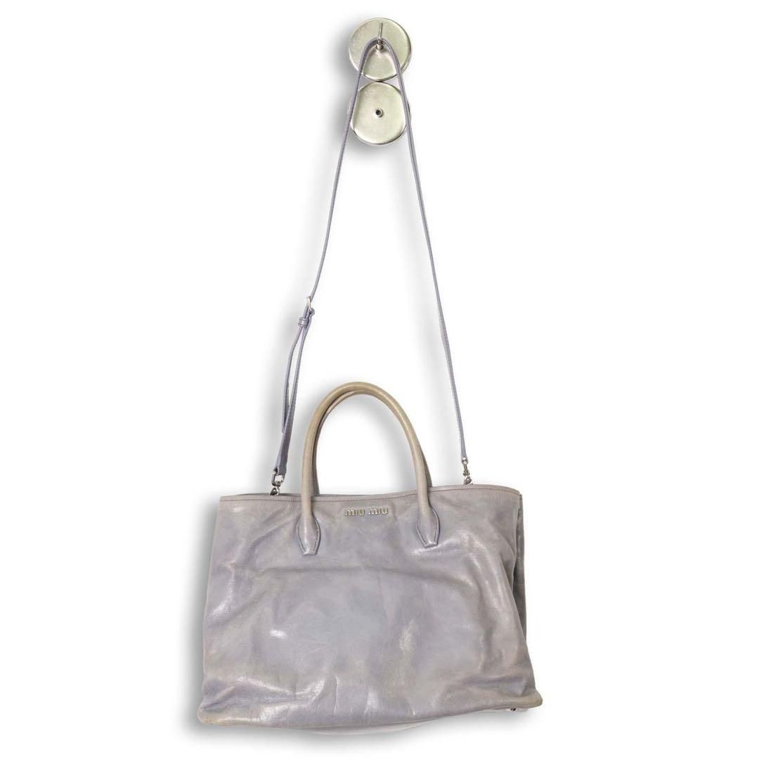 4294 MIU MIU ミュウミュウ レザー 2WAY トートバッグ ハンドバッグ