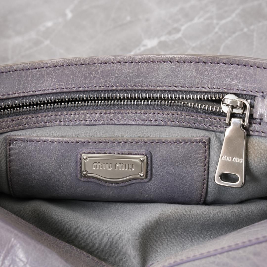 4294 MIU MIU ミュウミュウ レザー 2WAY トートバッグ ハンドバッグ