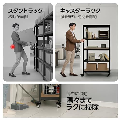 ☆新品☆HOMEDANT House 組立簡単 ラミネート スチールラック キッチン