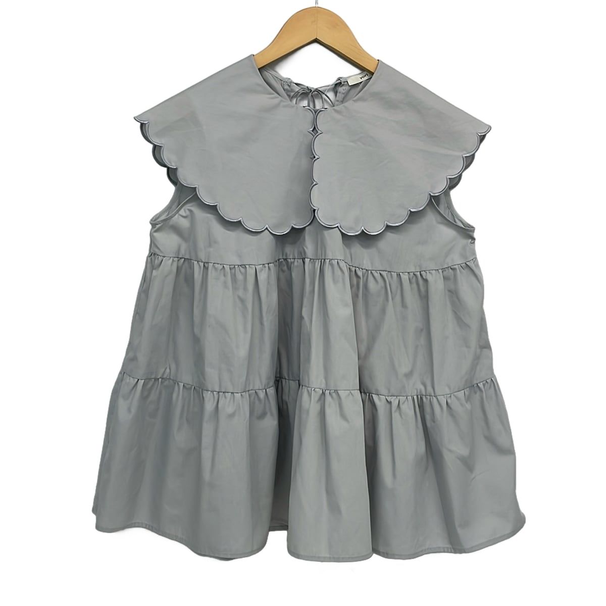 yori(ヨリ) チュニック サイズF レディース美品 - グレー クルーネック