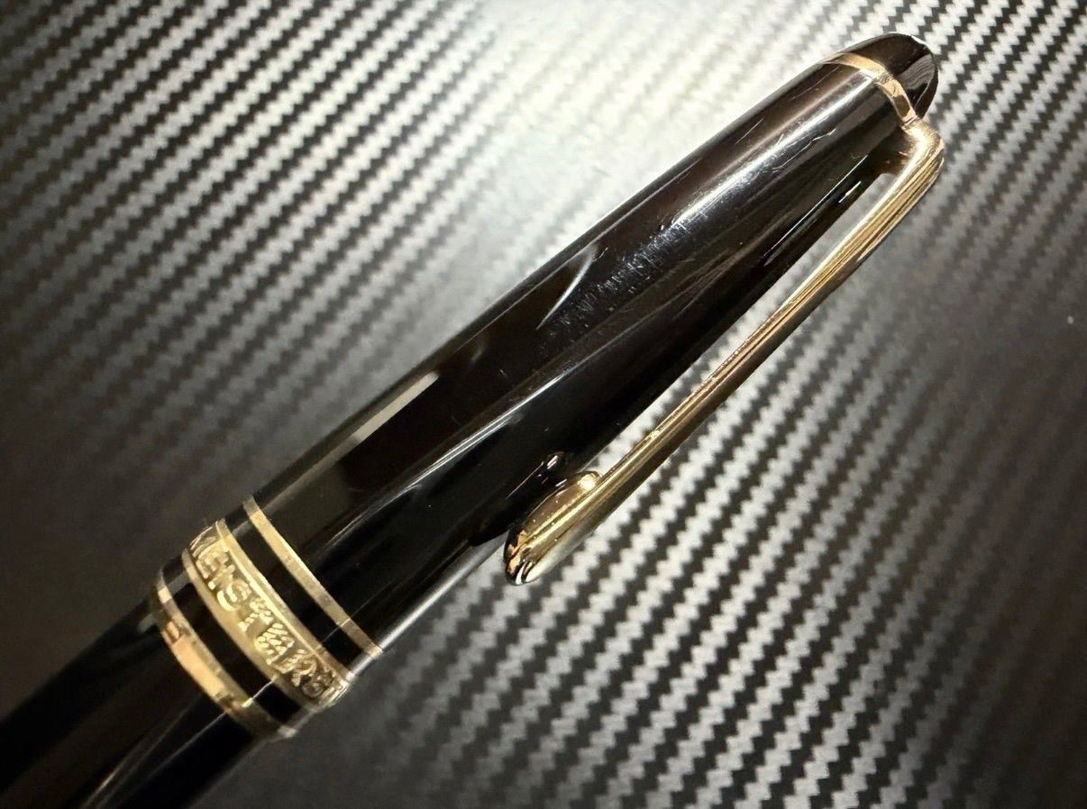 極美品 モンブラン マイスターシュテュック 144 ブラック 全金 M 万年筆 極美品 モンブラン montblanc マイスターシュテュック 144 ブラック 全