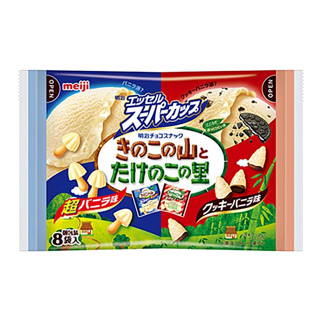 明治 きのこたけのこアソート（袋） スーパーカップ 8袋×18袋
