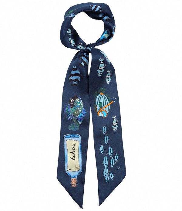 エコー レディース アクセサリー マフラー・ストール・スカーフ Echo Lost At Sea Ribboneckerchief Scarf Navy ネイビー
