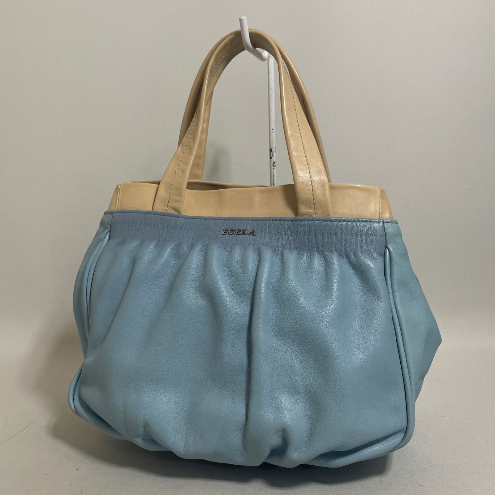 2607-104｜フルラ ハンドバッグ レザー ハンドバッグ バイカラー 