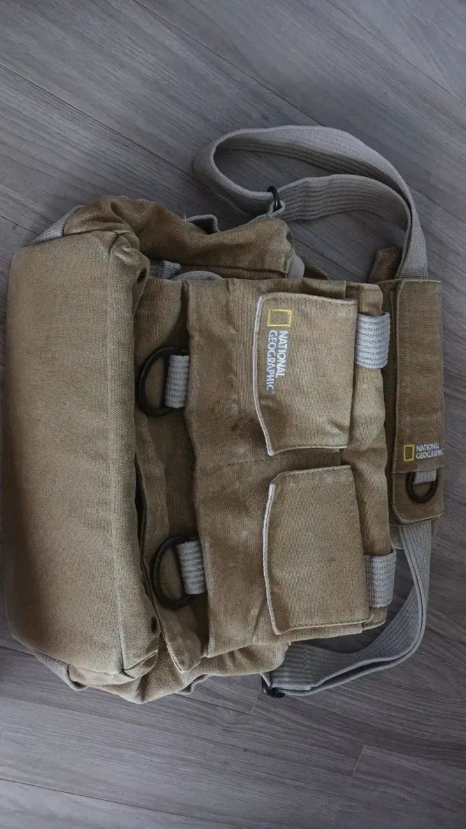 National Geographic カメラバッグ ベージュ 使用感あり ヴィンテージ