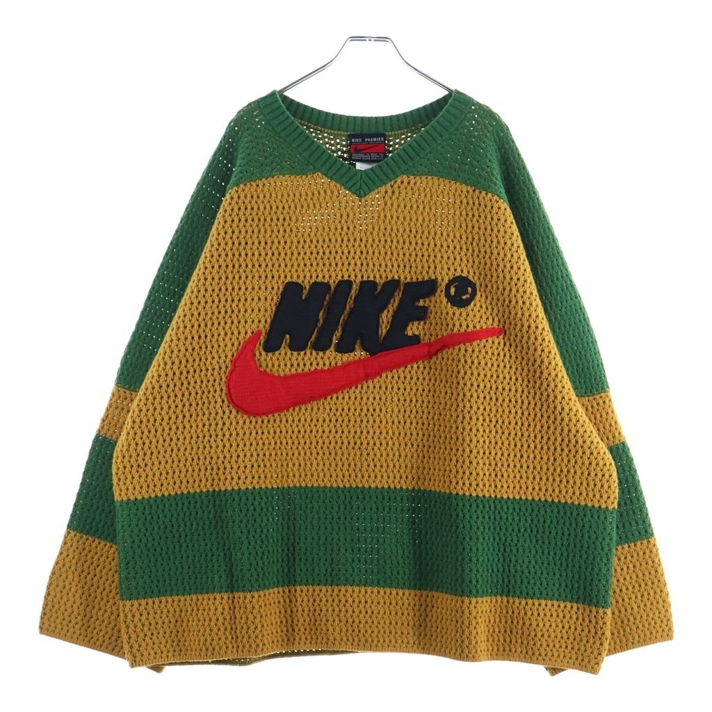 NIKE (ナイキ) xCPFM Crochet Hockey Sweater Chutney HJ5891-712 xカクタスプラントフリーマーケット クロシェ ホッケー セーター イエロー/グリーン HJ5891-712