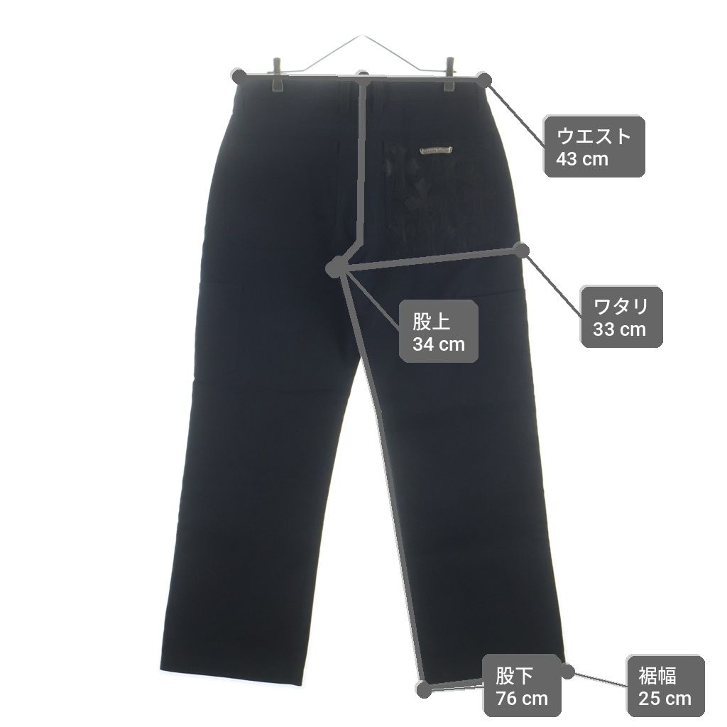 クロムハーツパンツSサイズ新品 CHROME HEARTS (クロムハーツ) CARPENTER CEMETERY CROSS PATCH