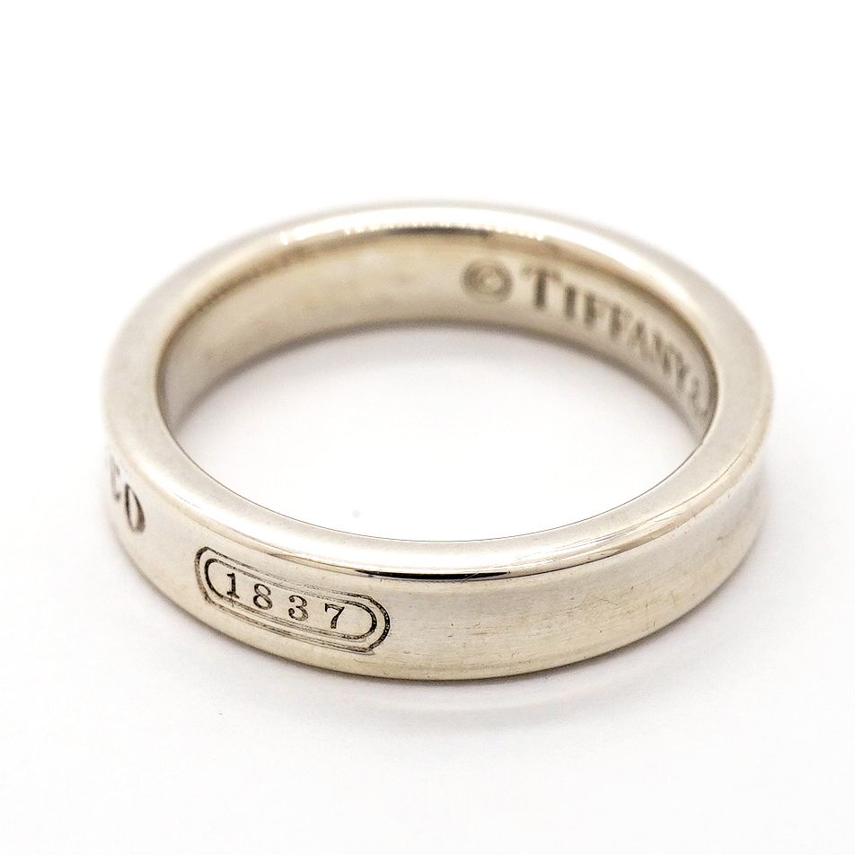 6jgb0393-k】ティファニー リング ナロー シルバー925 7号【中古