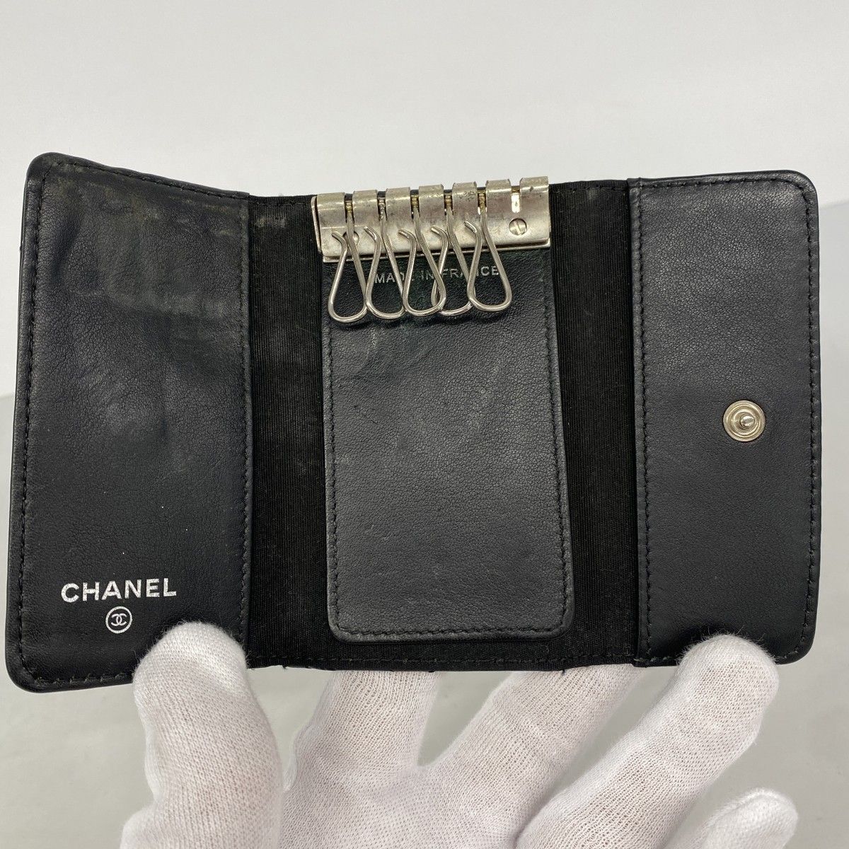 CHANEL パテントレザーブラック キーケース 6gd4474-k】シャネル キーケース ブリリアント パテントレザー