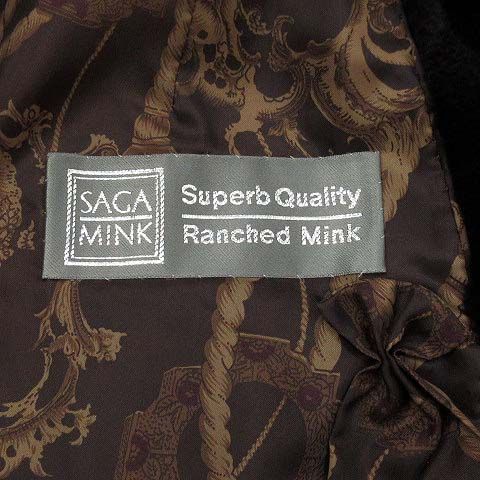 SAGA MINK コート ダークブラウン #F シェアードミンク サガミンク SAGA MINK シェアード ミンク ファー コート 毛皮 ダーク F