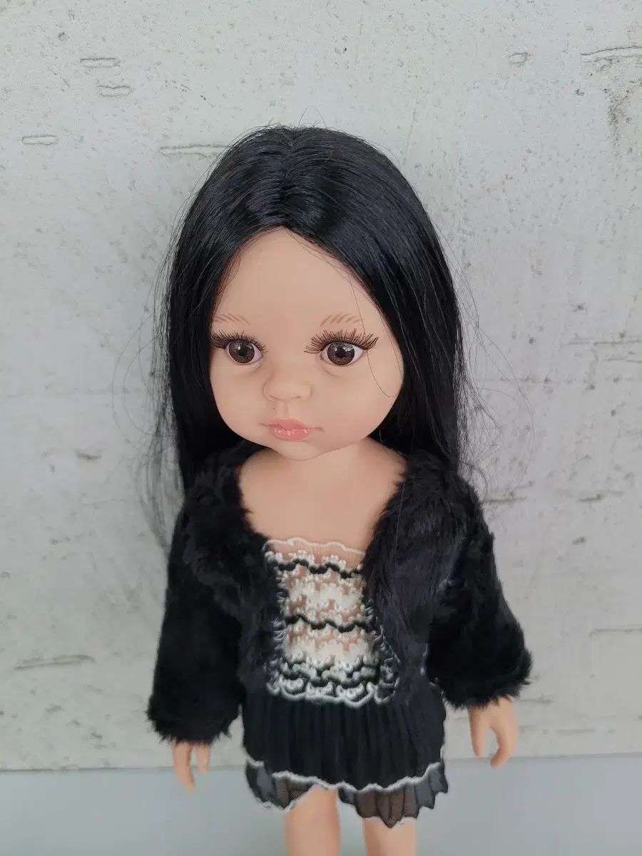 Paola Reina ぬいぐるみ ブラック ファーコート