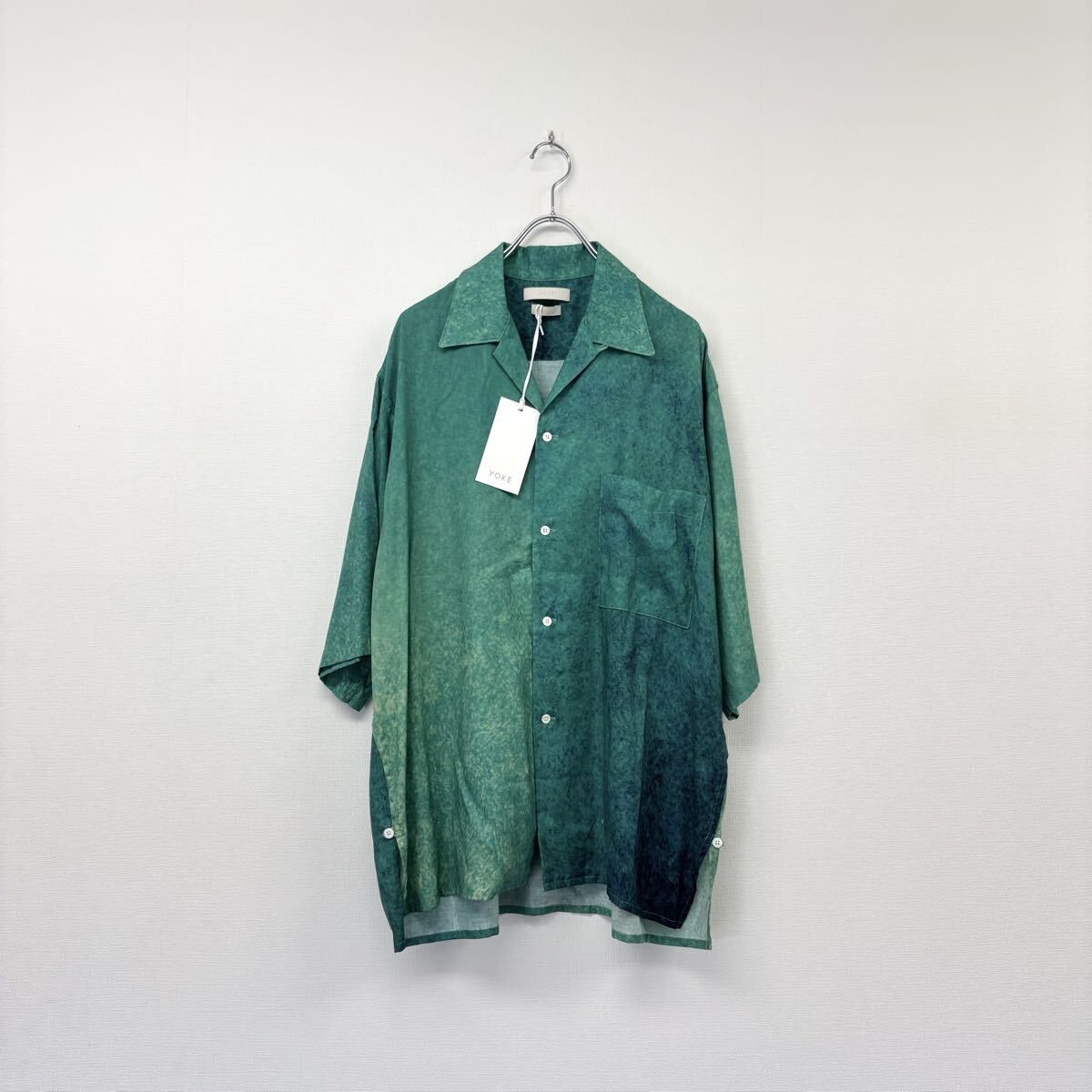 24ss 2024 yoke ヨーク GRADATION PRINTED OPEN COLLAR SHIRT